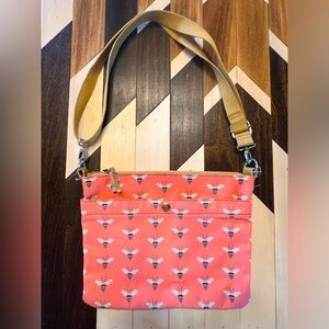 Fossil Bee Purse crossbody adjustable strap corral canvas